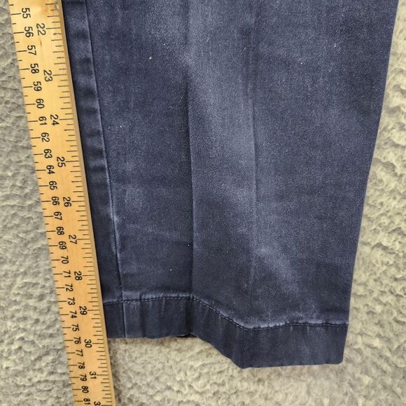 Talbots Pants Womens 12 Blue Chino Casual Straight Pockets Flat Front‎ Workwear - Picture 10 of 10